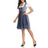 Women's Plaid Oktoberfest Costume German Dirndl Dress Traditional Bavarian Outfits for Halloween Festival Carnival Cosplay