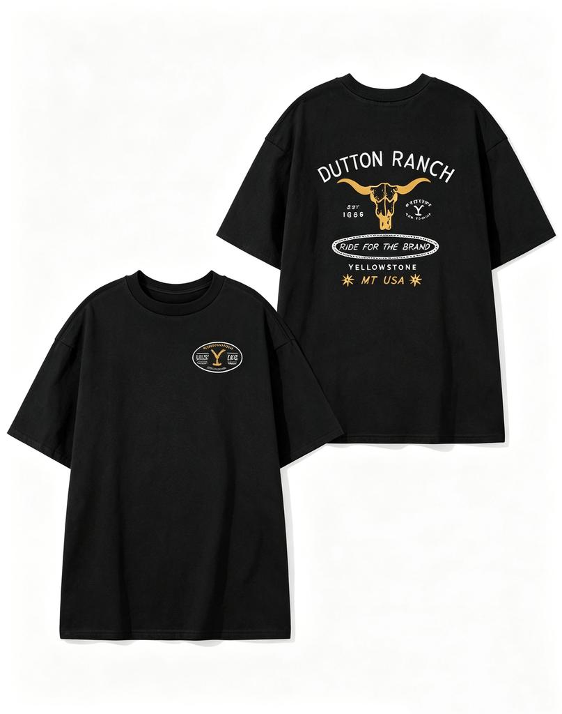 New Yellowstone Graphic Short Sleeved TShirt 2026 Summer New Unisex Unisex Fashion Cotton Oversized Tshirt Street Wear Y2K
