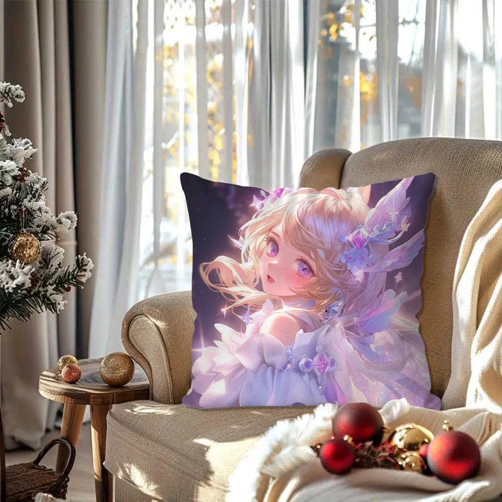Yaomei Animation Game H-Honor Of K-Kings Pillow Case Square Pillow Bedroom Sofa Leisure ComfortLiving Room Home Decoration 40X40