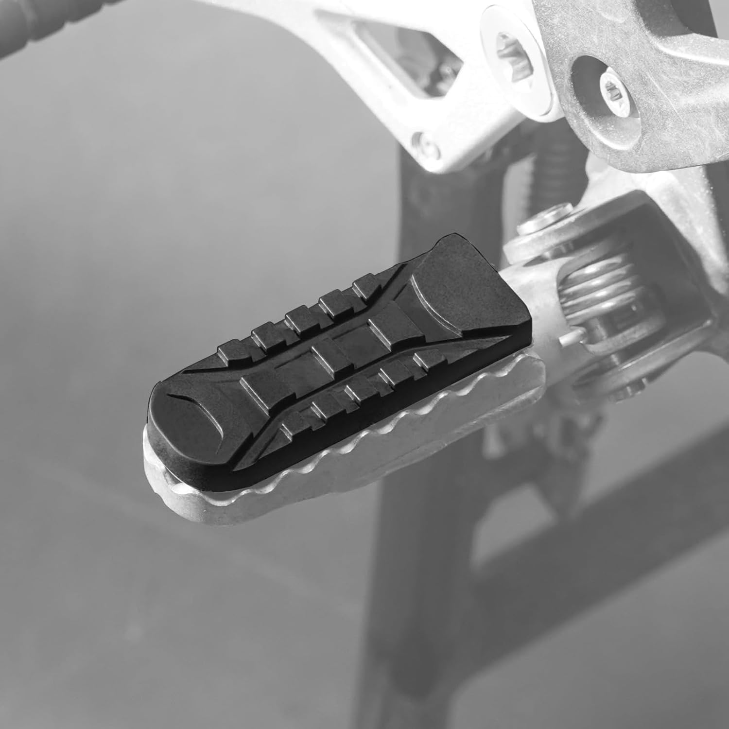 NICECNC Black Front Foot Pegs Rubber Cover Compatible with BMW R1250GS Adventure 2019-2023, R1250GS 2018-2023, R1200GS Adventure 2012-2018, S1000XR