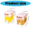 Clear High Capacity Beverage Dispenser with Airtight Lid Refrigerator Safe Leak Proof Drink Container with Tap