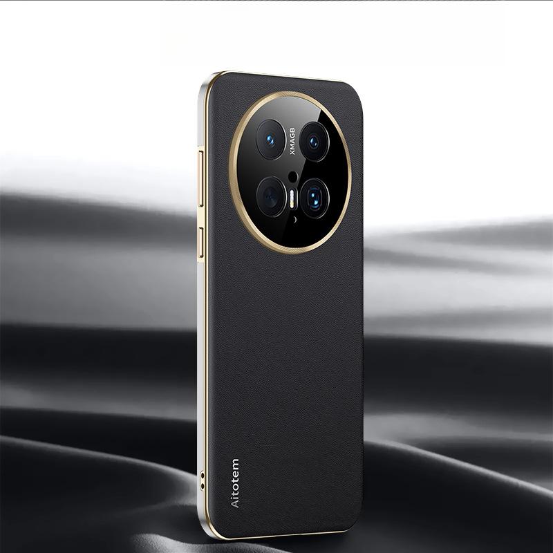 

Подходит для чехла для телефона Huawei Mate70pro, Высококлассный деловой чехол из кожи с узором наппа, полностью закрывающий корпус, противоударный, мужской Huawei Mate 70Pro +