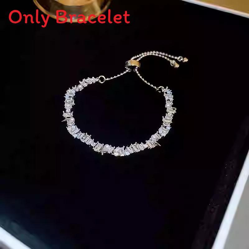 Modern Zircon Embellished Pearl Jewelry For Women With Adjustable Fit Suitable For Casual Wear