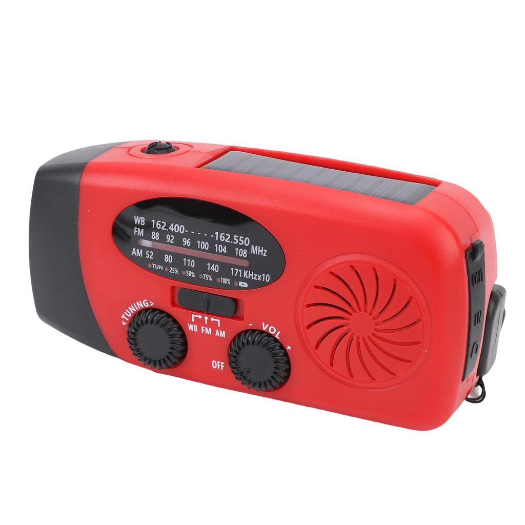 Emergency Crank Weather Radio AM FM NOAA Solar Hand Cranked Emergency Radio with LED Flashlight SOS Function