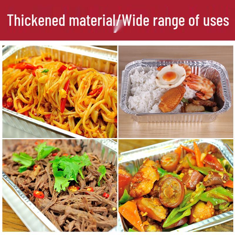 Yinmei Fyrkantiga Aluminiumfoliebehållare med Papperslock