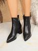Fashion Autumn Winter Fashion Thick Heel Slim Ankle Boot Women Pointed Toe Zipper Shoes Mordern Short Booties Zapatos De Mujer
