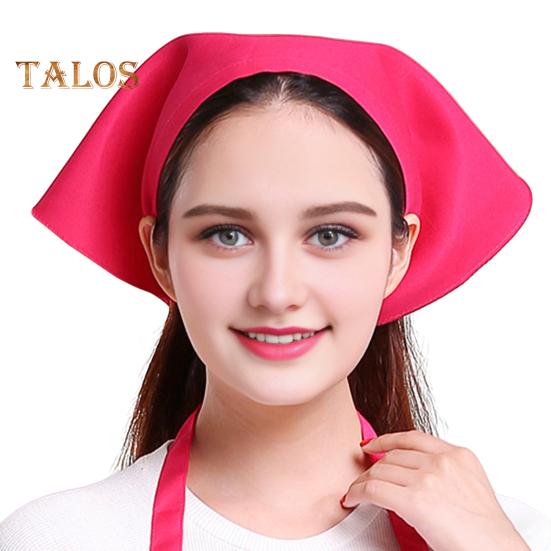 Triangle Head Scarf Women Hair Bandana Waiter Work Headscarf for Kitchen Restaurant Female Chef Cap for Bakers Baristas Cleaners