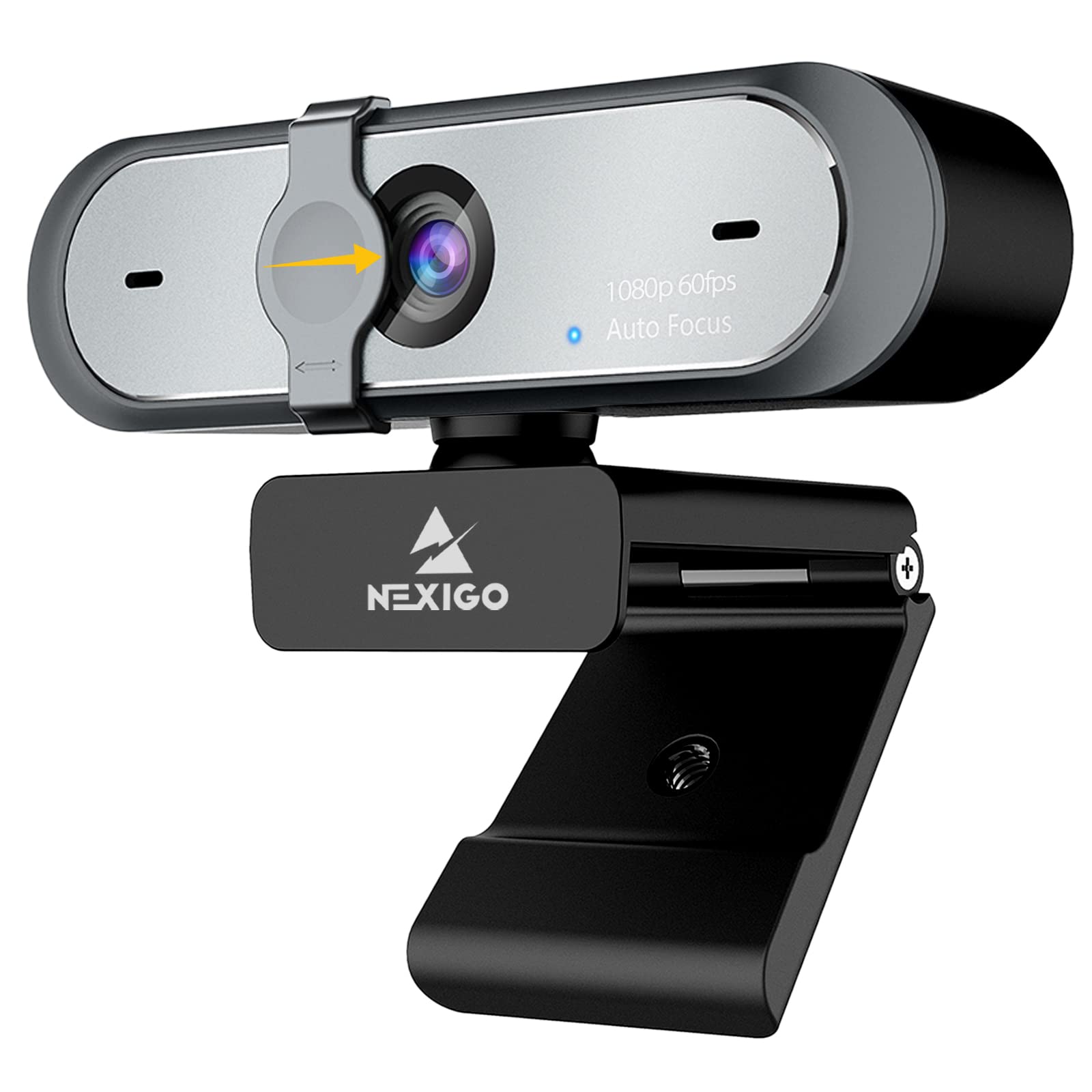 

NexiGo Webcam 60fps Microphone N660P 1080P Webcam Software Control Cover Included Autofocus HD USB Camera Computer Webcam for Compact Black Built-in чорний