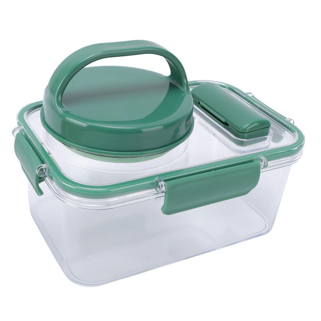Portable Salad Jar with Sauce Cup and Fork Reusable Plastic Leakproof Salad Container Bowl for Lunch Picnic Outdoor