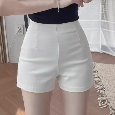 Women's Slim-Fit Summer White High-Waist Shorts