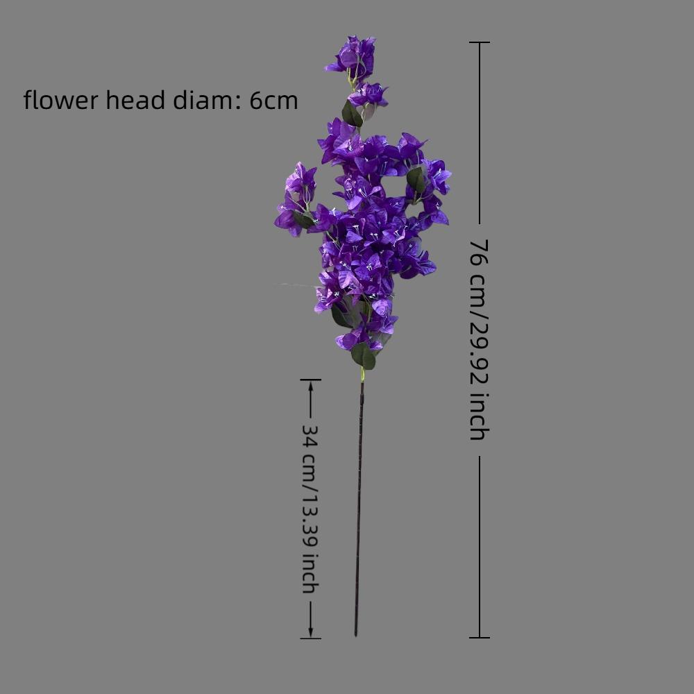 76cm Simulation Flower Real Touch Silk Flower Lifelike Fake Bougainvillea Spectabilis  Home