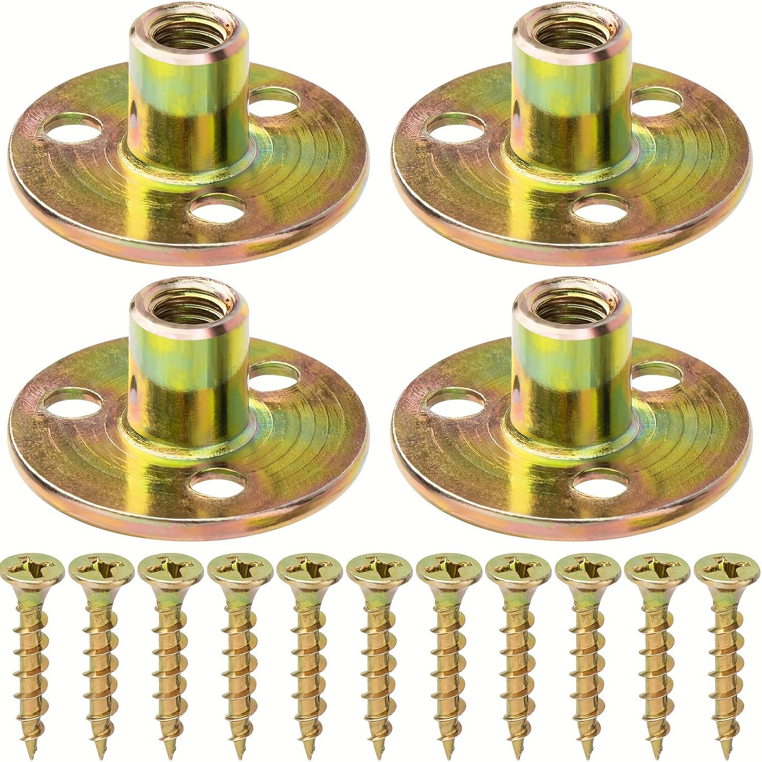 Iron Plate Nut Three-hole Flange Nuts M6 M8 M10 Coupling Thread Furniture Fastener Lock Sofa Furniture Accessory Fastener T Nuts