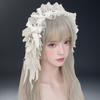 Y2k Lolita Wings Lace Headband Spicy Girl Ruffled Hairband Creative Lolita Hair Clip  Girls