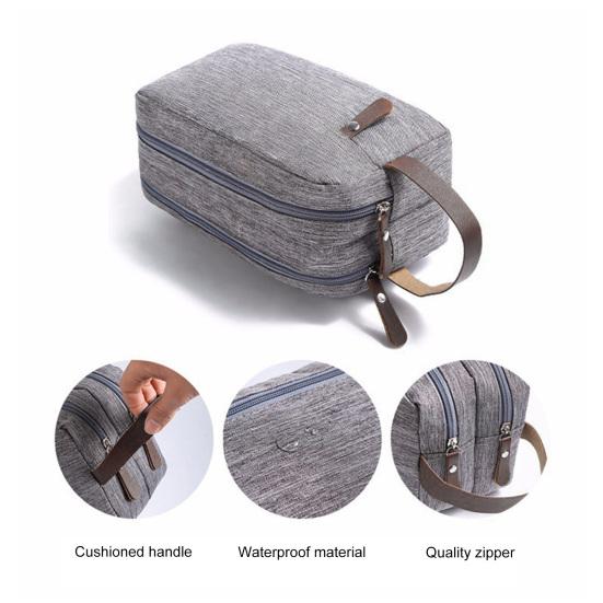 Men Toiletry Bag Waterproof Makeup Bag with Dry And Wet Separation Portable Travel Cosmetic Pouch for Business Trips Vacation