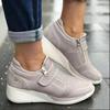 Keilabsatz Damen Sport Sneaker Günstige Sportschuhe Plateau Tennis Damen Laufschuhe Loafer Sport Casual Bequem Slip-on 43