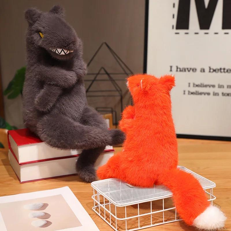 Nice Crocodile Plush Cute Fluffy Wolf Soft Doll  Cute Funny Confident Stuffed Animal Fox Birthday Gift For Children Kids Toys