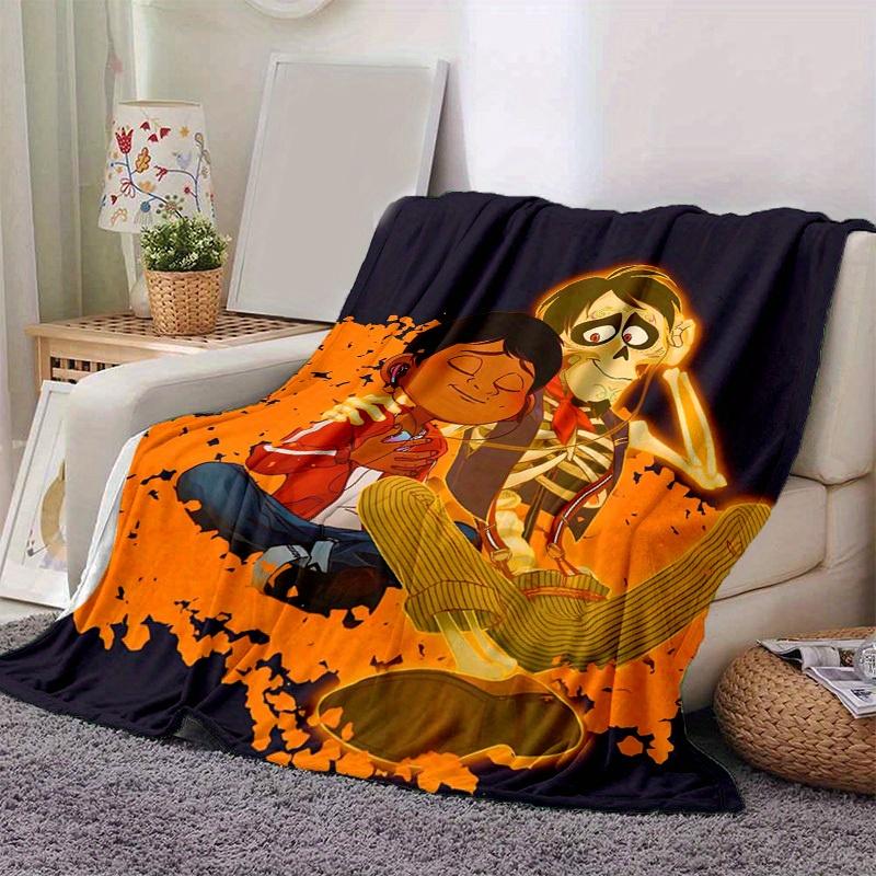 

1pc,Day of the Dead Skeleton & Boy Art Print Home Decor, Throw Blanket for Couch, Bed, Travel 80cmx120cm