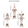 Christmas Doll Ornaments Nordic Style Santa Claus Snowman Elk Doll With Hanging Leg Merry Christmas Decorations For Home