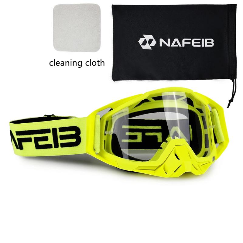 NAFEIB Motorcycle Goggles Men's Riding UV400 Windproof And Sand Resistant Detachable Off-road Helmet Goggles