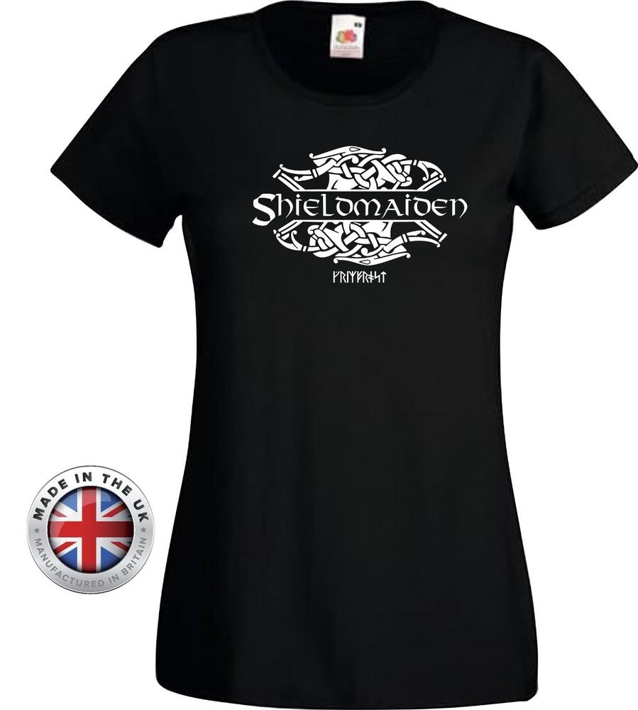 

Vikings tshirt Shieldmaiden celtic Lagertha T Shirt.Unisex or Women s Fitted L