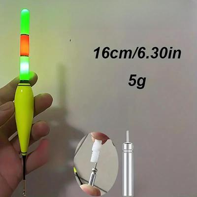 1PC Big Carp Fishing Floats, Bold Tail Luminous Electric Bobbers With2pcs 425 Battery, Outdoor Fishing Accessories