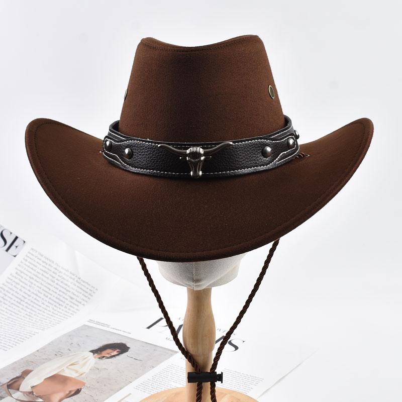Western Style Cowboy Hat for Men Women Vintage Gentleman Cowgirl Jazz Hat Outdoor  Travel Knight Hats