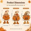 2D Flat 3Pcs Cute Halloween Wooden Pumpkin Sign Desk Tabletop Ornament Spooky Ghost Desktop Decor Festival Party Pack