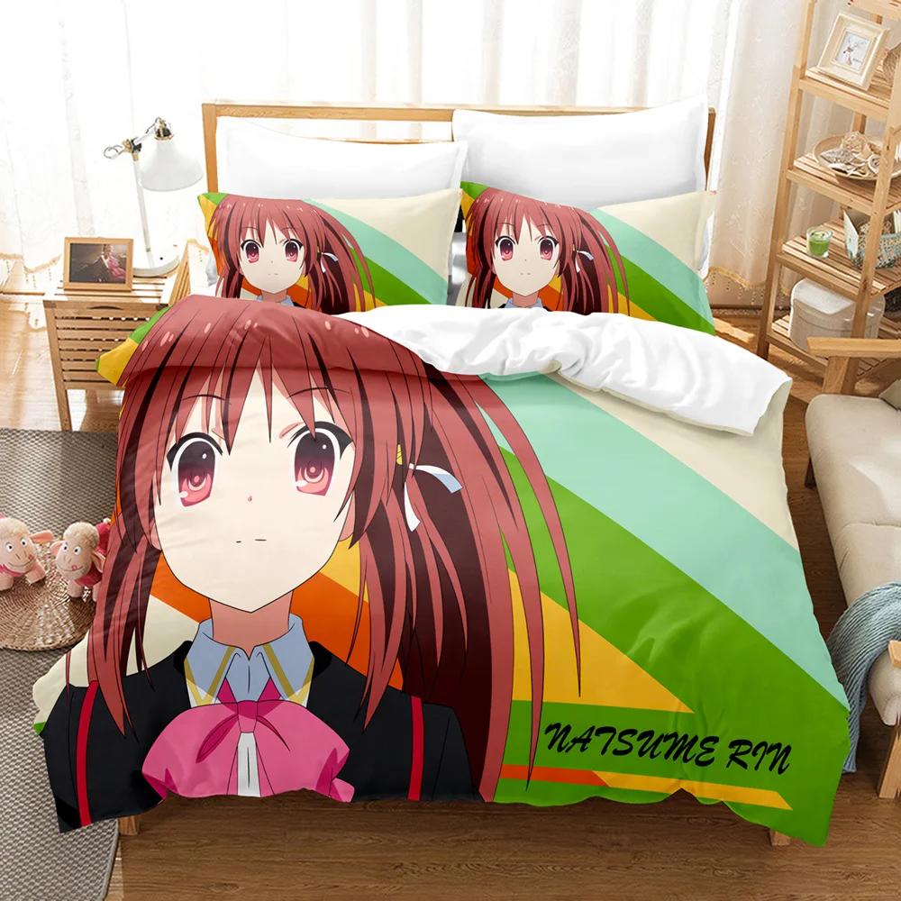 3D Print Anime Little Busters Bedding Set Boys Girls Twin Queen Size Duvet Cover Pillowcase Bed Kids Adult Home Textileextile