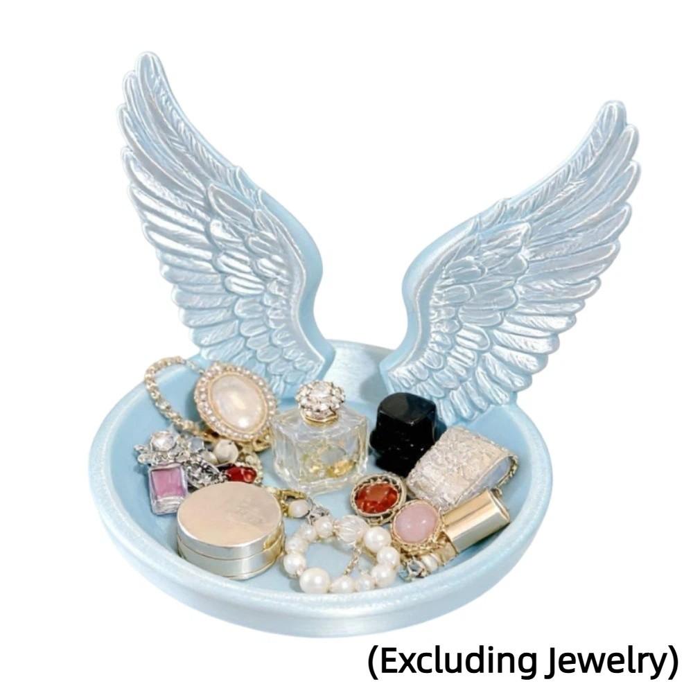 INS Jewelry Storage Tray Angel Wings Mini Key Tray Photo Prop Bracelets Organizer  Room Decor