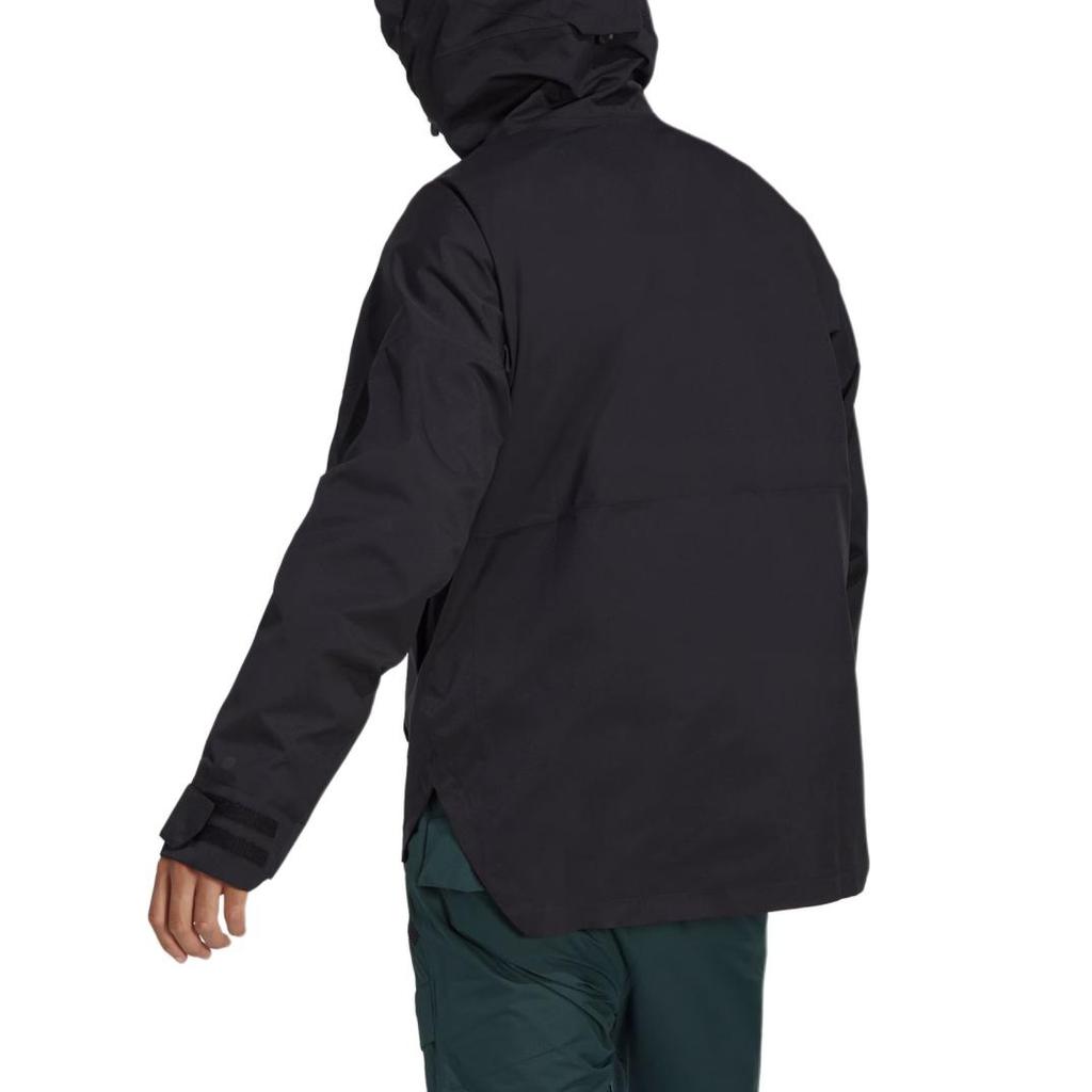 adidas Solid Color Brand Logo Half Zip Hooded Jacket Ski Wear Men Jackets Black HI5522