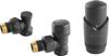 Angle Thermostatic Set for Anthracite Radiators