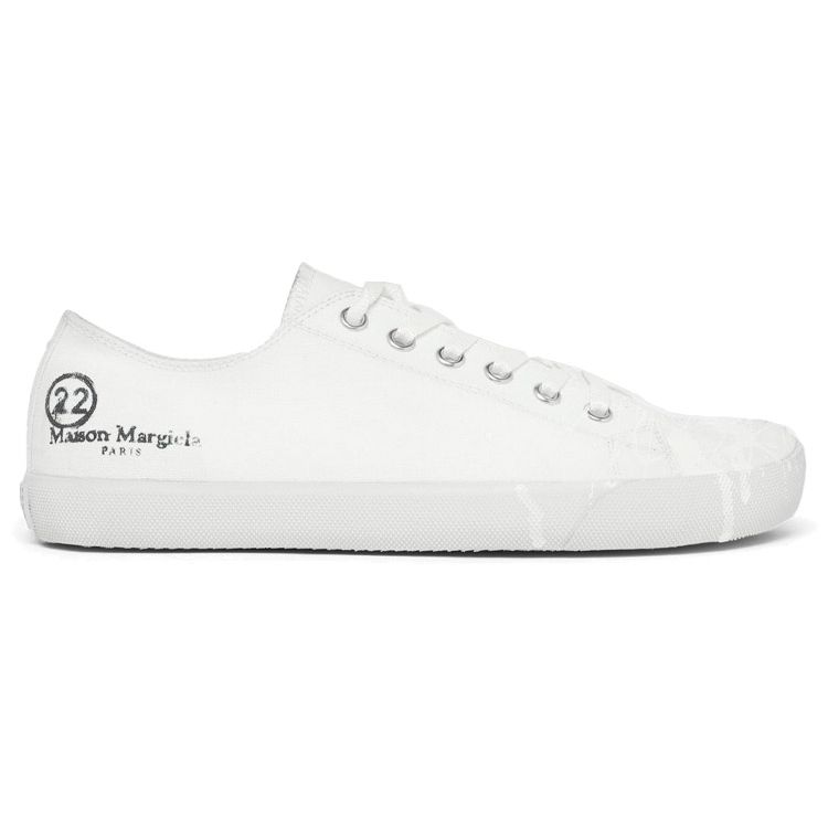 Maison Margiela Tabi Canvas Low White Spill Men Sneakers S37WS0495-P2347-T1003