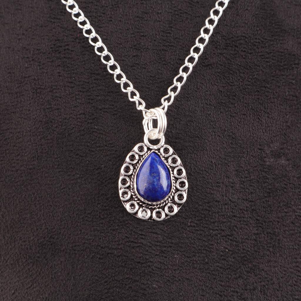 Friendship Day Deal Natural Lapis Lazuli 925 Sterling Silver New Pendant Jewelry PP-26-31