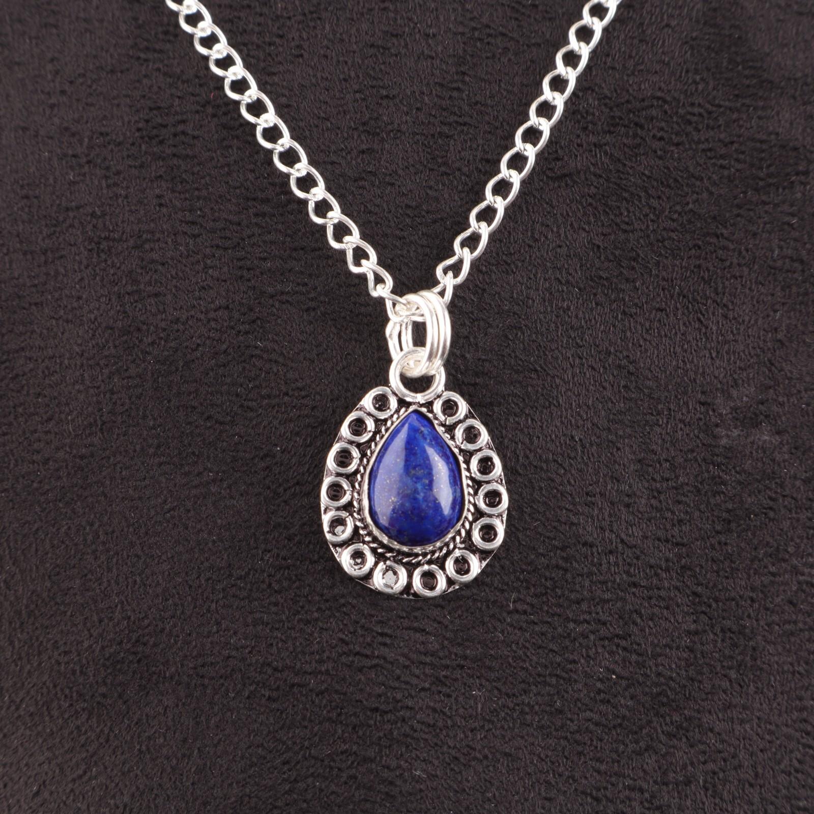 

Предложение ко Дню дружбы Натуральный лазурит 925 стерлинговое серебро Новый кулон Ювелирное изделие PP-26-31