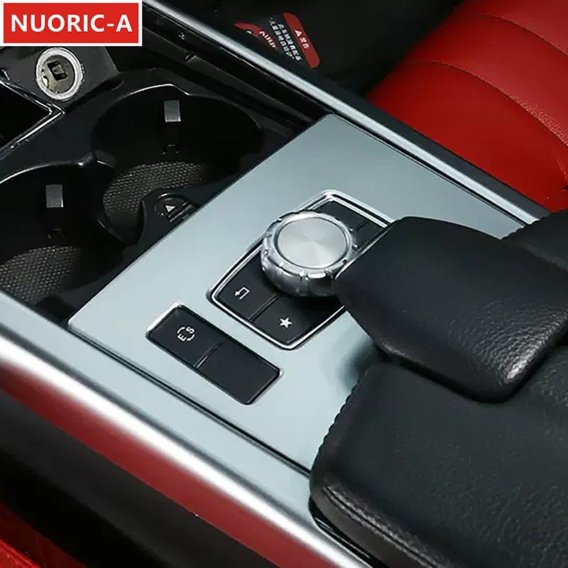 Auto Mittelkonsole Multimedia Panel Dekoration Abdeckung Zierleiste Für Mercedes Benz E-Klasse W212 2014-2015 LHD Edelstahl Aufkleber