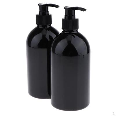 Leere Pumpspenderflaschen, 16 oz (2 Stück), Kunststoffdüsen enthalten; Ideal für Shampoo, Lotionen, Flüssigkeiten