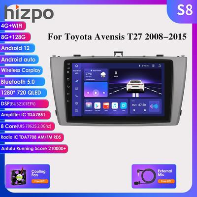 2din Android Autoradio for Toyota Avensis T27 2008-2015 Car Radio Multimedia Video Player GPS Navi Head Unit Carplay Auto 4G RDS Intelligent Screen