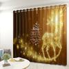 Christmas Curtains Bedroom Living Room Balcony Blackout Curtains Office Hotel Insulation Curtains