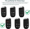 Copri Telecomando Chiave Auto Grigio Metallizzato per Jeep Grand Cherokee/Trackhawk/Renegade, Dodge Challenger SRT Hellcat/Journey/Dart, Chrysler