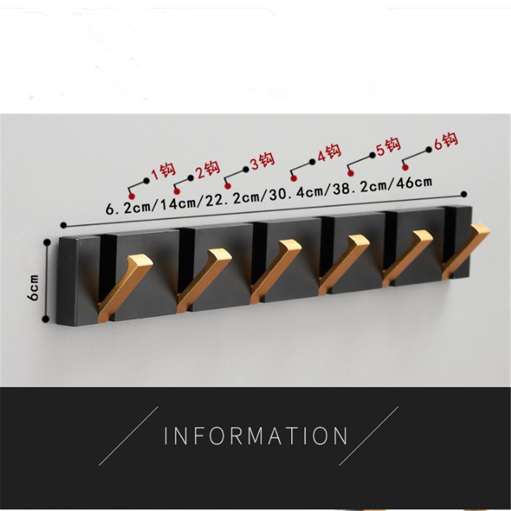 Black Towel Hanger  Robe Hook Folding Clothes Hook Black Gold Clothes Rack Hanger Aluminum Kitchen Hook Door Hanger Wall Mounted