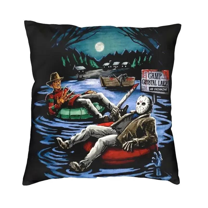 Horror Movie Character Killer Throw Pillow Cover Home Decor 3D Print Halloween Film Cushion Covers For Sofa Bedding Pillowcase
