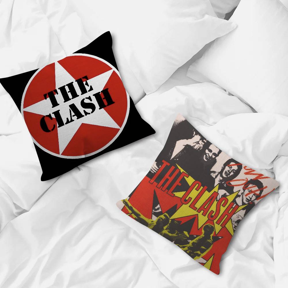 Rock Band The Album Clash Cushion Cushion Cover Pillowcase Upholstery Sofa Throw Pillow Home Decor Pillowcas