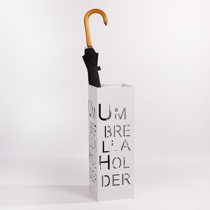 Stylish Wrought Iron Umbrella Stand – Creative Letter Design for Office Foyer Home Decor