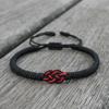 Noter Nuovo Braccialetto Ucraino Intrecciato Fatto a Mano Uomo Donna Regolabile Filo Rosso Portafortuna Nodo Cinese Braccialetto Giorno di San Valentino Braccialetto