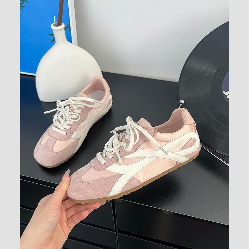 

Кожаная версия~ внутренняя высота увеличивается на 4 см, ретро, новые универсальные спортивные и повседневные кеды для женщин 40 розовый