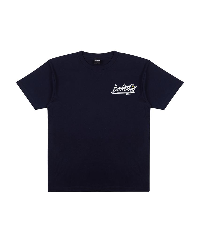 CREAM SODA LAB [2Pack] Basketball Short Sleeve T-Shirt Navy (White) White (Black)