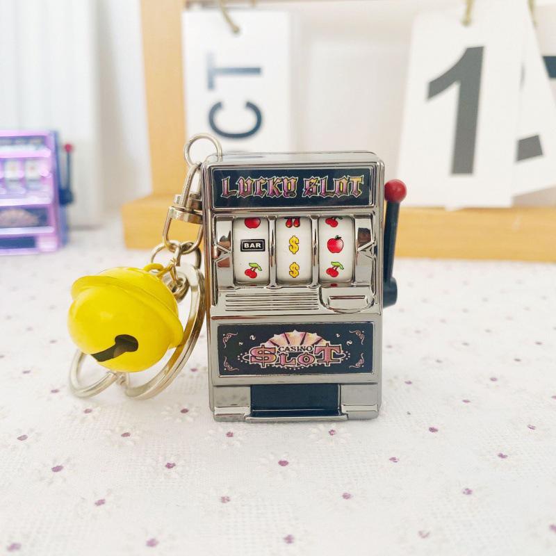 Mini Fruit Slot Machine Keychain: Fun Mixed Bag Pendant for All
