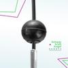DQ-PP Stahlseil ummantelt mit Ösen und Ballstopper für Fitnessgeräte | 4mm / 5.2mm | 0.5m | 7x19 | Drahtseil | Gym Cable | Schwarz | Fitness | 50cm