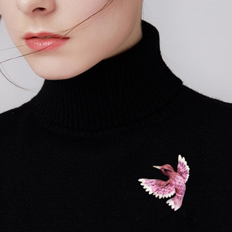 Bird Brooch Pin Metal Rhinestones Crystal Blue/Purple Fashionable for Daily Wear and Party Use Clothes Accessories