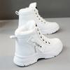 Autumn Winter Women's Designer Sneakers Casual High Top Shoes Womens Plush Lined Warm Shoes Thick Lace-up Sports Shoes